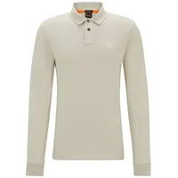 Boss Slim Fit Poloshirt mit Label-Badge Modell 'Passerby', Beige, L