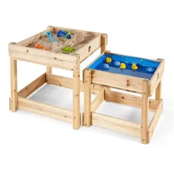 plum® Sand- und Wassertisch aus Holz, 2er Set