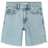 NAME IT Mädchen Jeansshorts mit ausgefranstem Saum Größe: - 134