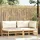 vidaXL Garten-Lounge-Set 2-tlg. cremeweiß Bambus