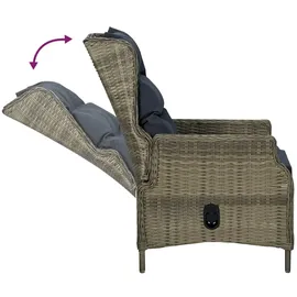 vidaXL 5-tlg. Garten-Essgruppe Braun Poly Rattan