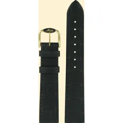 Mido - Leder Gold Verschiedene Lederband Schwarz 18/16mm M600006160 - alligator-prägung,kalb,schwarz