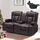 Vevor Loveseat Relaxsofa Kunstleder 0 x 0 x 0 cm Braun mit Mittelkonsole