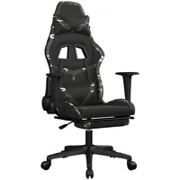 VidaXL Gamingstuhl Modell 1 mit Massage Fußstütze Schwarz