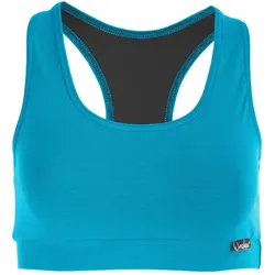 Sport-Bustier WINSHAPE "WVR1", Damen, Gr. XS, blau (türkis), Obermaterial:u00a090% Baumwolle, 10% Elasthan, BHs Sport Bustiers