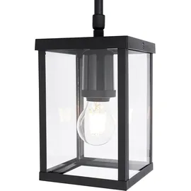 QAZQA Charlois 1-flg. E27 14 cm Rechteckig Schwarz