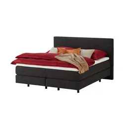 Boxspringbett  Ava ¦ schwarz ¦ Maße (cm): B: 194 H: 115