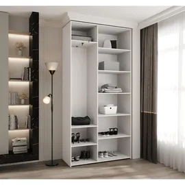 abiks möbel Drehtürenschrank COMO 120 x 245,5 x 40 cm Weiß/Gold