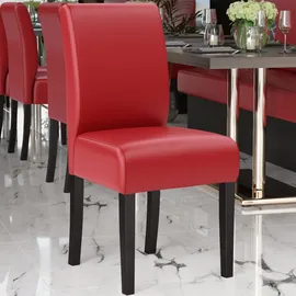 GGM Möbel Bistrostuhl Leder Rot 2er Set