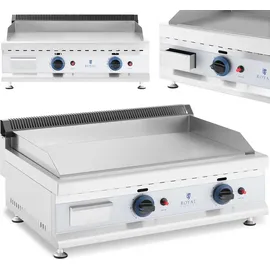 Royal Catering Doppel-Gasgrill 74,5 x 40 cm Silber