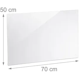 Relaxdays Spritzschutz Küche transparent 70,0 x 0,6 x 50,0 cm