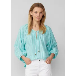 s.Oliver Musselin-Bluse mit Raglanärmeln und Raffung Blau XS