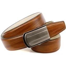 Ledergürtel ANTHONI CROWN, Damen, Gr. 90, braun (cognac), Leder, unifarben, elegant,klassisch, Gürtel, Automatik Ledergürtel in angesagter cognac Farbe