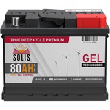 SOLIS Gel Batterie 80AH 12V Solar Boot Wohnmobil Schiff Versorgungs Mover Akku (80AH 12V)