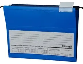 Eichner PVC-Hängetasche Platin Line seitlich Blau