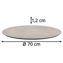 Veba Tischplatte Ø 70 x 1,2 cm Hellgrau