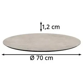 Veba Tischplatte Ø 70 x 1,2 cm Hellgrau