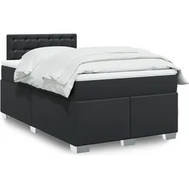 vidaXL Boxspringbett 120 x 200 cm Schwarz