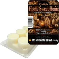 WonderWax Duftwachs WonderWax® Duftriegel 6 x Duftwachs Kreise Weiß, 100% Sojawachs (Home Sweet Home), Duftrichtung: Home Sweet Home