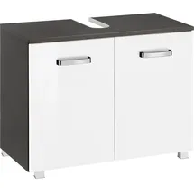 WELLTIME Waschbeckenunterschrank "Ravenna", weiß (weiß, weiß, graphit), B:70cm H:59cm T:35cm, Schränke, Waschbeckenunterschrank