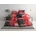 gemustert Rot 155 x 220 cm 2 x 80 x 80 cm