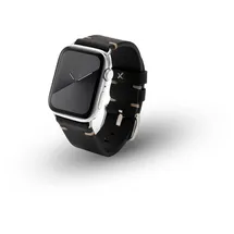 JT Berlin Watchband Alex II Vintage | Apple Watch Ultra/42/44/45mm | Schwarz, Edelstahl | M | 10828