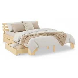 Homestyle4u Holzbett 160 x 200 cm Braun
