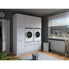 laundreezy Mehrzweckschrank-Set 186 x 238 x 68 cm Weiß
