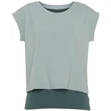 LASCANA ACTIVE 2-in-1-Shirt Damen grün Gr.XS (32/34)