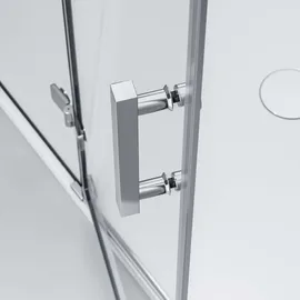 nextrend - gmbh Bernstein DX403 Eckdusche mit Drehtür rechts 80 x 80 cm transparent Echtglas