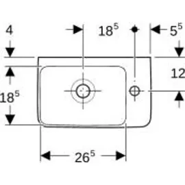 Geberit Renova Nr. 1 Comprimo Handwaschbecken 40 x 25 cm (276140600)