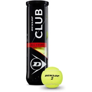 DUNLOP Tennisball Club All Court - für Sand, Hartplatz und Rasen (1x4er Dose)