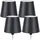 ideoon lights Akku Flaschenlampe Schwarz 4 St.