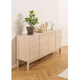 Actona GROUP Sideboard »Linley Anrichte, Lamellenfront,«, gerillte Front, Eiche furniert, 4 Türen, 4 E-böden, B: 180 cm