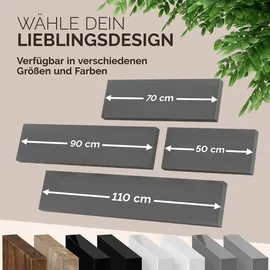 CASARIA Hängeregal 110 x 3,8 x 23 cm Grau