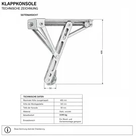 PRO PLUS ProPlus Ausdrehstütze 1100kg 597x280mm H:497mm)