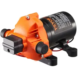 VEVOR 12V Membranpumpe 3GPM 11,36L/min 3-Kammer Wasserpumpe Druckschalter