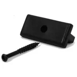 WPC Profi Terrassendielen Kunststoff Nylon Clip Montageclip mit Schraube schwarz für Terrassen, (Befestigungsclips, 400-St., mit Edelstahlschraube) schwarz