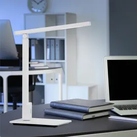 ESTO Design LED Schreib Tisch Lese Lampe Arbeitszimmer Touch Dimmer Leuchte weiß 9722046
