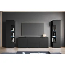 INOSIGN Wohnwand »KENIA« Komplett-Set, 3 Stk. tlg., schwarz