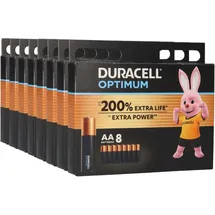 Duracell 64x MN1500 AA Mignon Batterie Optimum (8x 8er Blister)