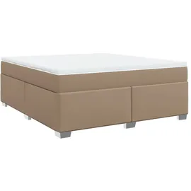 vidaXL Boxspringbett Matratze Cappuccino-Braun 180x200 cm Kunstleder