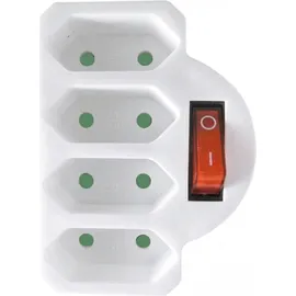 Heitech Mehrfachsteckdose 4-fach Weiß 2 St.