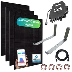 MyCarport Balkonkraftwerk 1760+ Watt – Premium transparent Variante