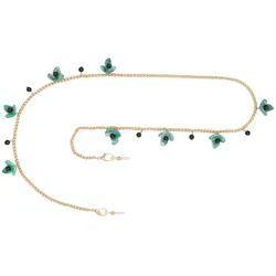 Collierkettchen STEUER "Brillenkette", gelb, Halsketten, Damen, 75cm, Metall, L: 75cm