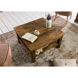 Massivmoebel24 Rodez Braun Mangoholz 85 x 45 x 85 cm