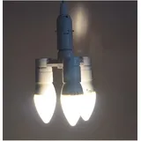 ChiliTec Lampensockel Adapter E14 3-fach für Foto Studio, Softbox, Lampenschirm I Erweiterung von 1 auf 3 Lampen