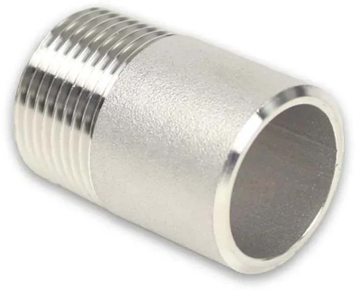 Edelstahl Gewindefitting Anschweißnippel AG Werkstoff V4A (Ausführung: 2''AG L=50 mm)