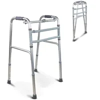 Mobiclinic Gehhilfe Mezquita Klappbar Leichtgewicht Aluminium Rutschfest bis 100 kg Silber