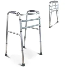 Mobiclinic Gehhilfe Mezquita Klappbar Leichtgewicht Aluminium Rutschfest bis 100 kg Silber